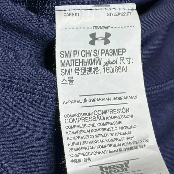 Under Armour Women's Fitted Crop Leggings Blue Pink Size small - Picture 7 of 12